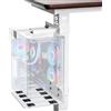 LZEXIN Supporto per PC sotto scrivania, montaggio senza foratura, larghezza e altezza regolabile, adatto per la maggior parte delle case del computer, capacità di 19 kg (si applica per gambe del tavolo con