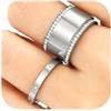 Emibele 3 Pack di Anelli d'Argento Impilabili per Oura Ring Gen 3/Oura Ring Gen 4, Anello Impilabile Siver in Acciaio Inossidabile senza Appannamento, Anelli Impilabili con Zirconi, Taglia 9
