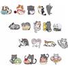 FUSONGQINTANG 18 Pezzi Toppa Termoadesive Toppe Animali Gatto Carino Patch da Ricamo per Tessili Giubbotti Jeans Giacche Maglietta