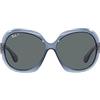 Ray-Ban 0RB4098 Occhiali, Trasparente Blu/Grigio Scuro Polarizzato, 60 Donna