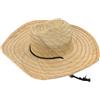 DOITOOL Cappello da Sole Estivo in Paglia con Ampia Falda e Sottogola Regolabile, Stile Western, Leggero e Traspirante per Attività All'aperto e Spiaggia