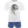 Disney Avatar 2 La Via dell'Acqua T-Shirt e Pantaloncini per Donna, Pigiama in Morbido Cotone, Set 2 Pezzi Neytiri Design, Regalo per Donne e Adolescenti | Taglia M - Bianco