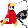 Alipis Pappagallo Pirata in Peluche Accessorio per Costume da Pirata di Travestimento Maschera per Occhi per Halloween e Cosplay
