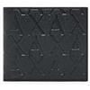 Armani Exchange Portafoglio da uomo Essential, Embossed Monogram Texture Bi-Fold Wallet, nero, Nero, taglia unica