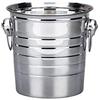 Bexdug Secchiello per ghiaccio in acciaio inox da 3 l, 5 l, 7 l, secchiello per ghiaccio per casa, bar e feste, birra, champagne e vino.