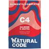 Natural Code Adult Cat Complete in Bustina per Gatti - 12x70 gr - Salmone e Anatra