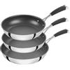 ZWILLING 65249-000-0 Set di Padelle, 3 Pezzi, 20 + 24 + 28 cm, Acciaio 18/10, Argento/Nero