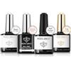 Modelones Primer Unghie Gel Base Coat e Top Coat Nail Prep e Primer Unghie 10ML Lucido ad Asciugatura Rapida Durevole Lunga Durata per Nail Art Design 4pcs