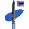 Jutqut Pennino per ombretto blu opaco, color crema metallizzata, impermeabile Lazy Eyes, matita per ombretto a lunga durata, matita per occhi a lunga durata, waterproof #13