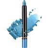 Jutqut Penna per ombretto con glitter blu, impermeabile, matita per ombretti metallizzata, matita per ombretto a lunga durata, matita per gli occhi, matita per gli occhi in crema perlata, trucco