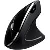 Perixx PERIMICE-813, mouse ergonomico multi-dispositivo, senza fili, nero