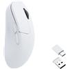 Keychron M3 Mini Mouse senza fili ottico, USB, Bluetooth, 2,4GHz, 26000 DPI, 1000 Hz, bianco M3M-A3
