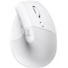 LOGITECH Mouse verticale ergonomico, wireless Bluetooth, Logitech Lift per Mac, 4 pulsanti personalizzabili, bianco