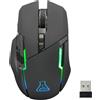 THE G-LAB Mouse da gioco, wireless, 7200 DPI, ergonomico, RGB, nero