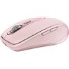 LOGITECH Mouse wireless Logitech MX Anywhere 3S, sensore 8K DPI, ricaricabile tramite USB-C, rosa