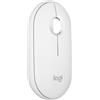 LOGITECH Mouse wireless, Logitech Pebble Mouse 2 M350s, Bluetooth, Easy-Switch, bianco, plastica riciclata
