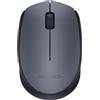 LOGITECH Mouse, senza fili, Logitech M170, grigio, ambidestro, compatibile con Windows, Mac, Chrome