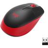 LOGITECH Mouse wireless Logitech M190, scansione ottica, 1000 DPI, rosso, per mani medie e grandi