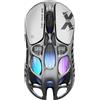 GravaStar Mercury X Pro 49 g Mouse da gioco wireless, dongle 8K, sensore PAW 3950 da 32.000 DPI, frequenza di polling di 8.000 Hz, argento