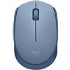 LOGITECH Mouse wireless, Logitech M171, ambidestro, 2,4 GHz, 1000 DPI, blu grigio