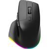 S&T DESIGN RGB Mouse da gioco senza fili Nero Mouse da gioco senza fili, cablato, Bluetooth, USB-C, 2400 dpi, ergonomico, 6 pulsanti