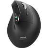 Port Designs Mouse ergonomico wireless PORT Designs ERGO AUDITOR, Bluetooth e 2,4 GHz, ricaricabile tramite USB-C, 1000-4800 DPI, 6 pulsanti, nero