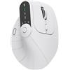 ZELURXX Mouse ergonomico verticale wireless Bluetooth 5.1, 2.4G+BT, display LED, multi-dispositivo, 2400 DPI, tipo C, multi-pulsante, bianco