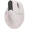 ZELURXX Mouse ergonomico verticale wireless Bluetooth 5.1, 2.4G+BT, display LED, multi-dispositivo, 2400 DPI, Type-C, multi-pulsante, beige