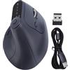 Gistuch Mouse verticale wireless ergonomico con Bluetooth e doppia modalità 2,4 GHz, DPI regolabile, ricaricabile, clic silenzioso, per laptop e desktop.