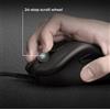 OEM Mouse da gioco ergonomico con cavo in paracord e rotellina a 24 livelli - finitura nera opaca - di medie dimensioni - modello EC2-C.