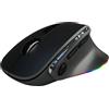 StarTech Mouse wireless Bluetooth - Ergonomico - Dual-mode - Ricaricabile - Illuminazione RGB - Per l'ufficio e il gaming - Nero