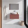 Parama Mobile bagno sospeso 60cm terracotta opaco un cassettone con top | Bako