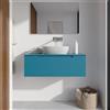 Parama Mobile bagno sospeso 100cm dusk blue opaco un cassettone con top | Bako