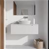 Parama Mobile bagno sospeso 100cm bianco opaco un cassettone con top | Bako