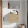 Parama Mobile bagno sospeso 80cm sabbia opaco due cassetti soft-close con top | Bako