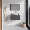 Parama Mobile bagno sospeso 60cm grigio opaco un cassettone con top | Bako