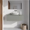 Parama Mobile bagno sospeso 90cm smoke green opaco un cassettone con top | Bako