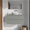 Parama Mobile bagno sospeso 100cm smoke green due cassetti soft-close con top | Bako