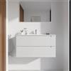 Parama Mobile bagno sospeso 90cm bianco opaco due cassetti soft-close con lavabo bianco lucido| Bako