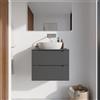 Parama Mobile bagno sospeso 70cm grigio opaco due cassetti soft-close con top | Bako