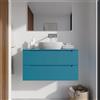 Parama Mobile bagno sospeso 100cm dusk blue due cassetti soft-close con top | Bako