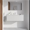Parama Mobile bagno sospeso 100cm bianco opaco un cassettone con lavabo bianco lucido | Bako