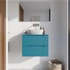 Parama Mobile bagno sospeso 70cm dusk blue due cassetti soft-close con top | Bako