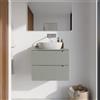 Parama Mobile bagno sospeso 80cm smoke green due cassetti soft-close con top | Bako