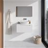 Parama Mobile bagno sospeso 70cm bianco opaco un cassettone con top | Bako