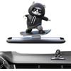 Streysisl Simpatico orsetto da skateboard decorativo per cruscotto 'auto, divertente decorazione per interni 'auto, per auto, orso skateboard, azione scorrevole, regalo per il