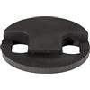 GEWA Sordina Tourte rotonda - Contrabbasso - Plastica morbida - Nero - Rimane sullo strumento - Da agganciare alle corde