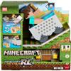 Mattel Minecraft Minecart RC with Steve, Remove Control with Wheelie Stunt, Turb