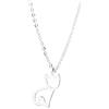 Belons - Collana con ciondolo a forma di gatto in argento Sterling 925 con catena regolabile per ragazze, donne e bambini