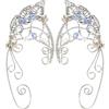 NIYANGLE Orecchini Ear Cuff senza Foratura in Lega per Donna, Comodi e Sicuri, Accessori Unici per Cosplay e Halloween Design Folletto Realizzato a Mano